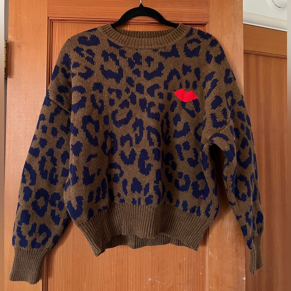 Clare V leopard print sweater